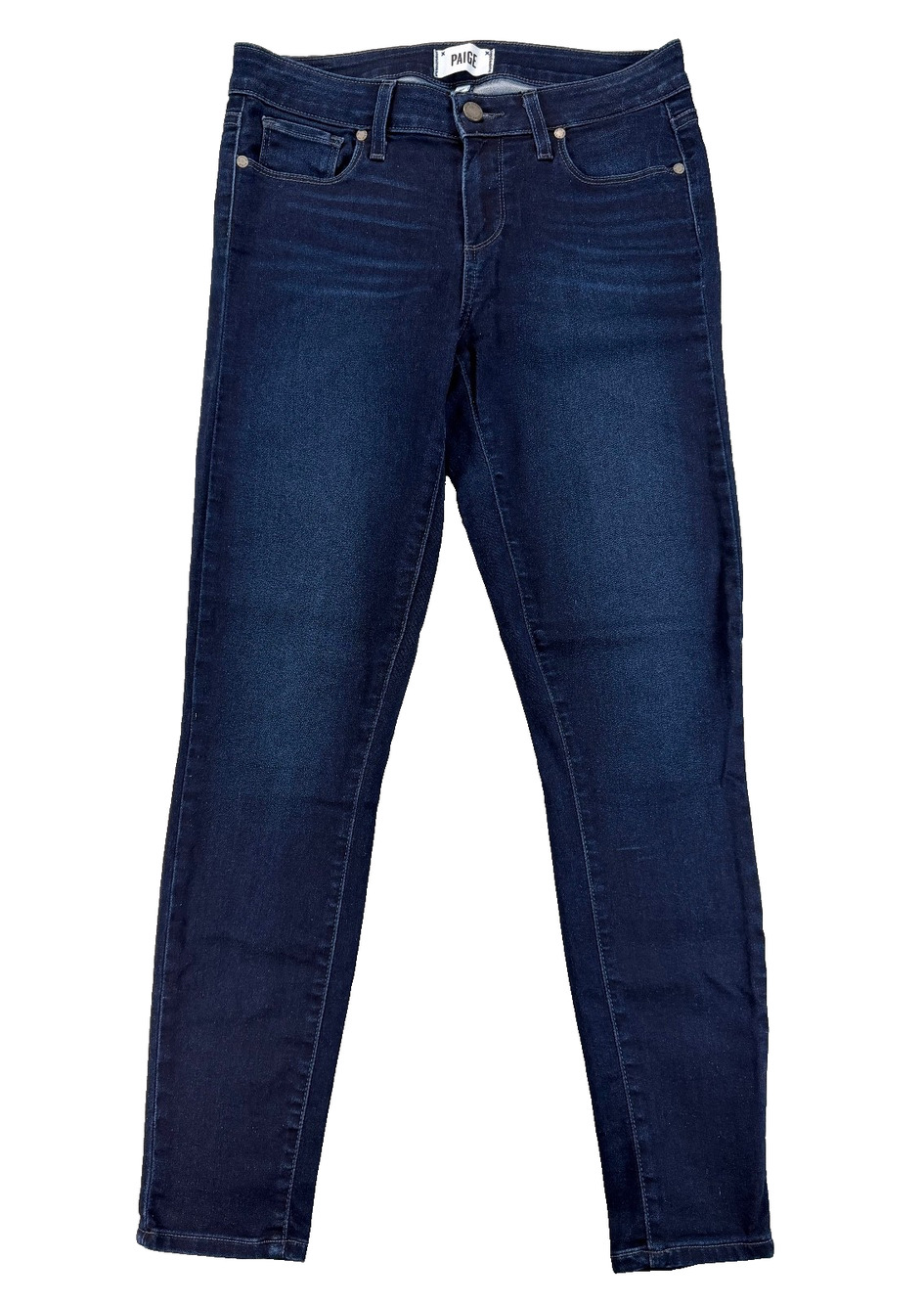 Paige Dark Rinse Mid-Rise Verdugo Ankle Jeans (Women's 29)